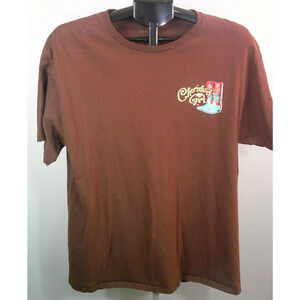 Cherished Girl Brown Cowboy Boot Crew Neck T-shirt Women's Large 100% Cotton